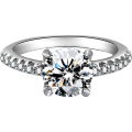 2021 Round Brilliant Cut Engagement Rings Jewelry Women Luxurious Diamond Ring